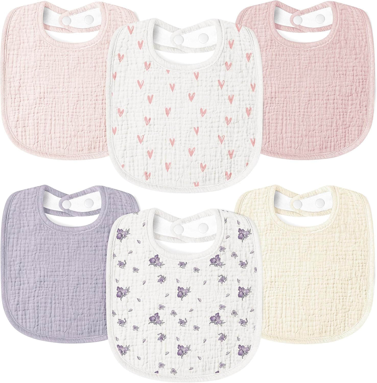 Detalle de Susurration Baby Sabberlätzchen 6er Pack