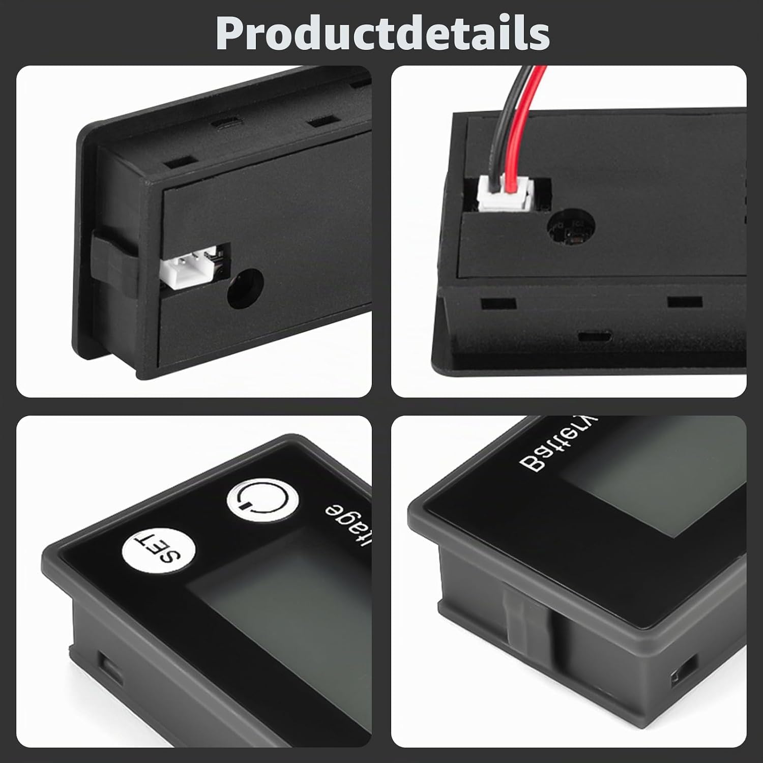 Thumbnail 2 de diymore Stijl 4 batterijmonitor, DC 8-100 V met kleurenscherm en alarm