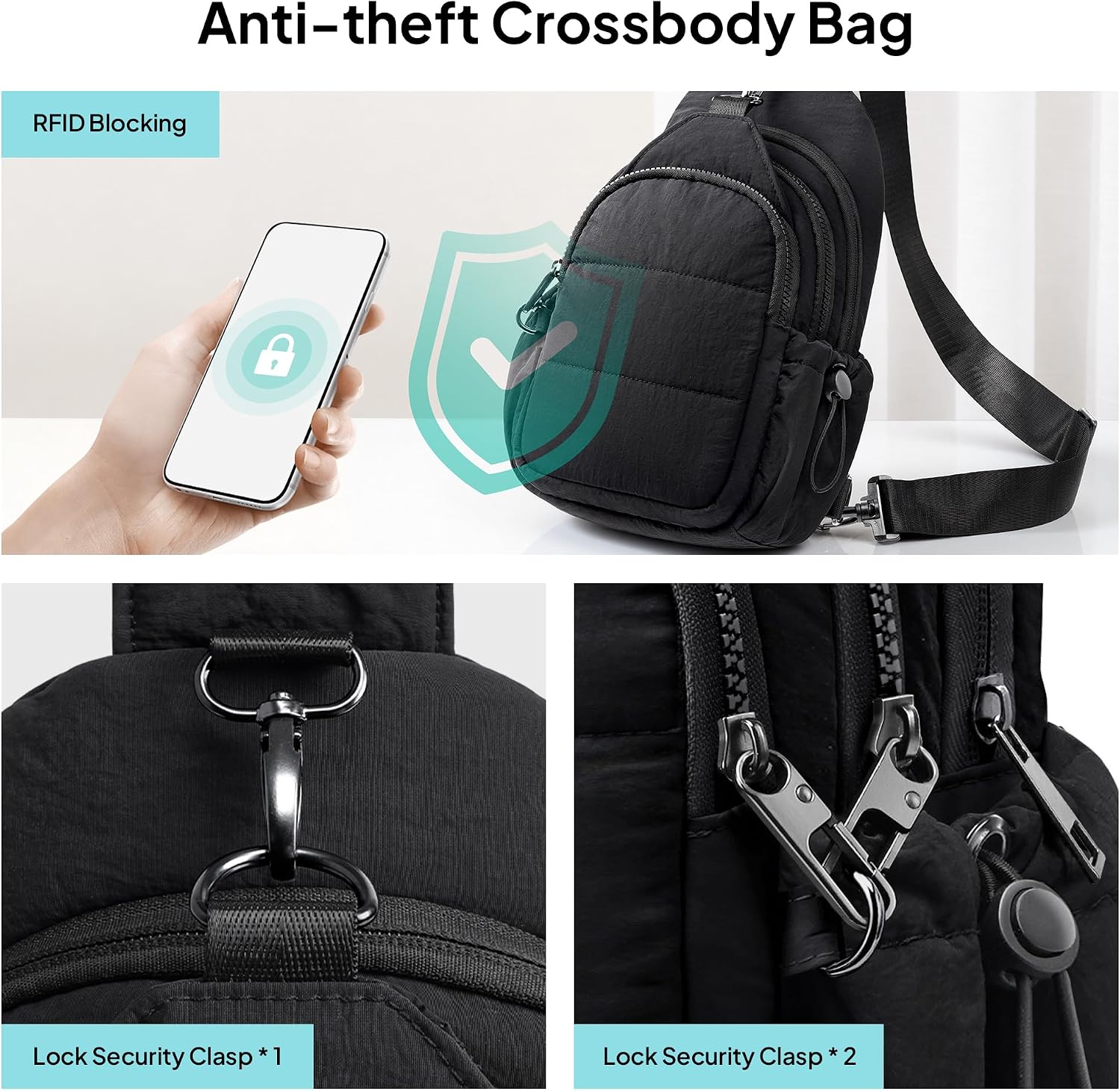Detalle de TOPEAST Crossbody Sling Bag 5L