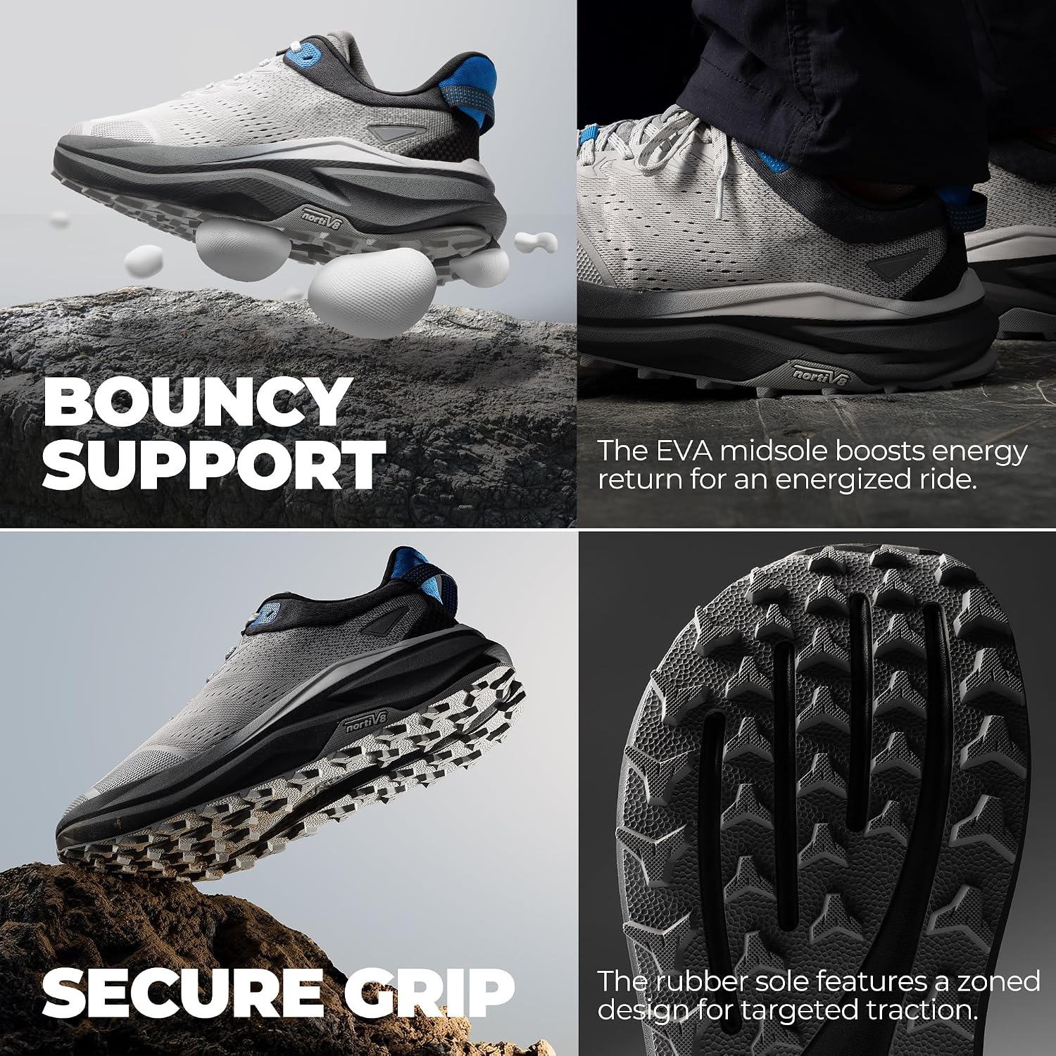 Thumbnail 4 de NORTIV 8 Whitney Wide Toe Box Trail Shoes