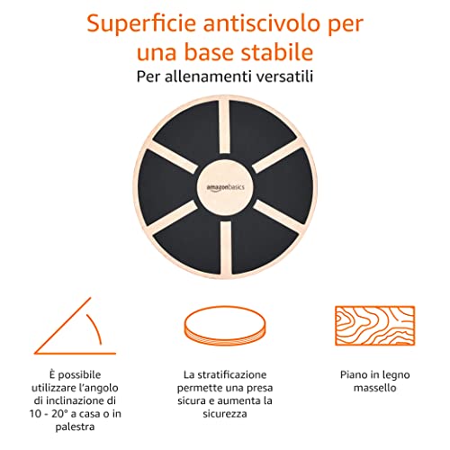 Thumbnail 3 de Amazon Basics Balance board oscillante in legno, Nero
