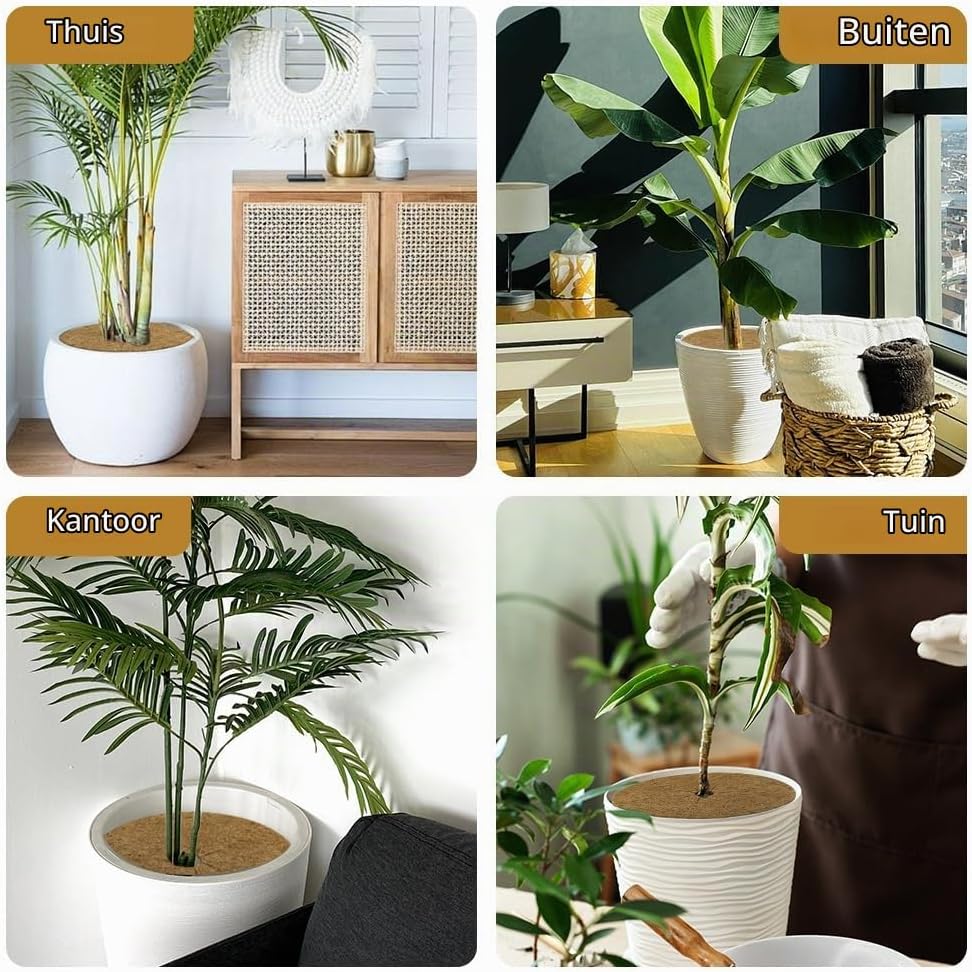 Thumbnail 6 de OFFCUP kokosvezel-mulchschijven 60 cm, set van 3 voor potten en planten