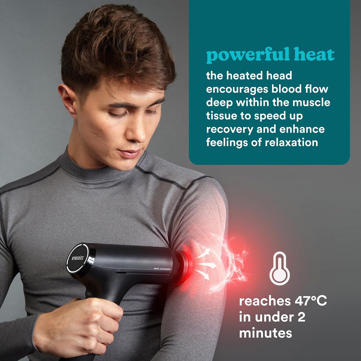 Detalle de Homedics Pro Power Handheld Massage Gun 6 heads