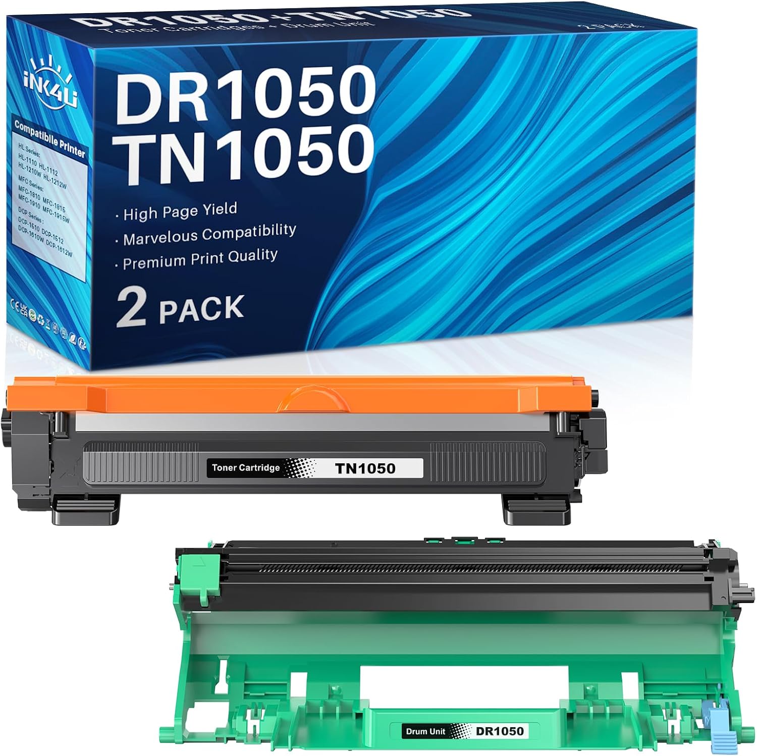 Detalle de INK4U TN1050 Toner + DR1050 Tamburo 1.000/10.000 pagine