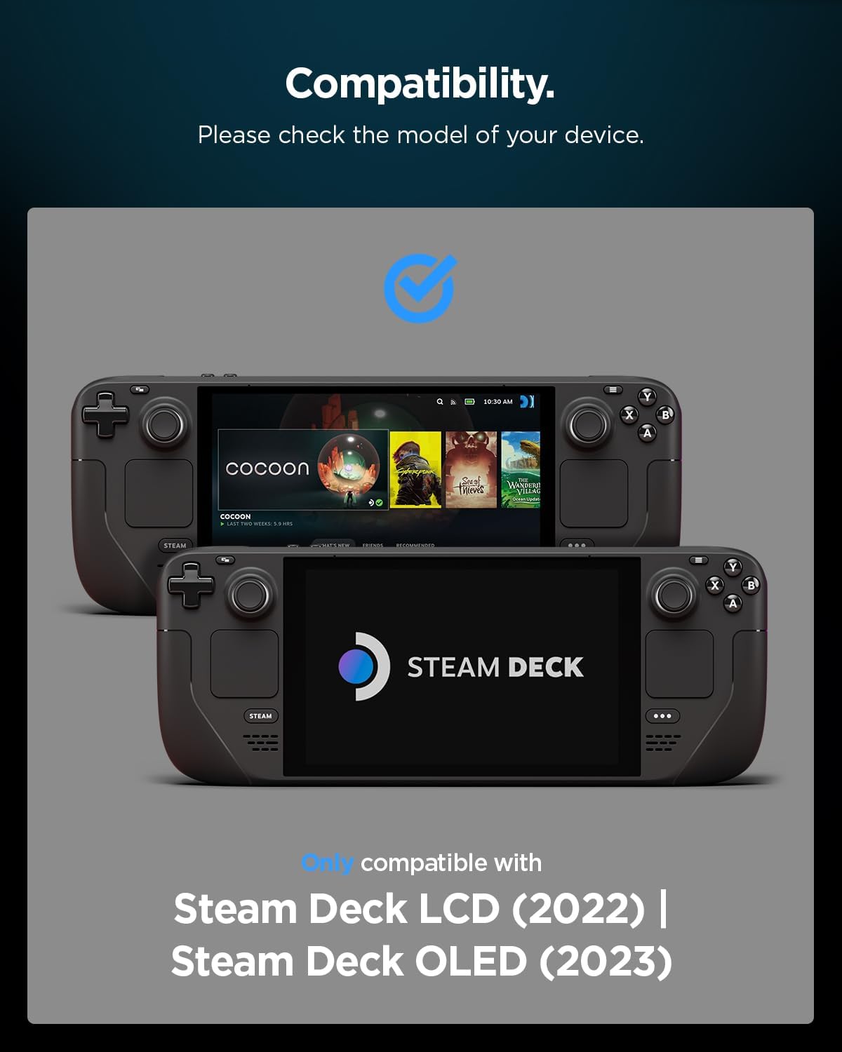 Thumbnail 1 de Spigen Thin Fit Pro : coque de protection avec béquille pour Steam Deck LCD (2022) et Steam Deck OLED (2023) — noir