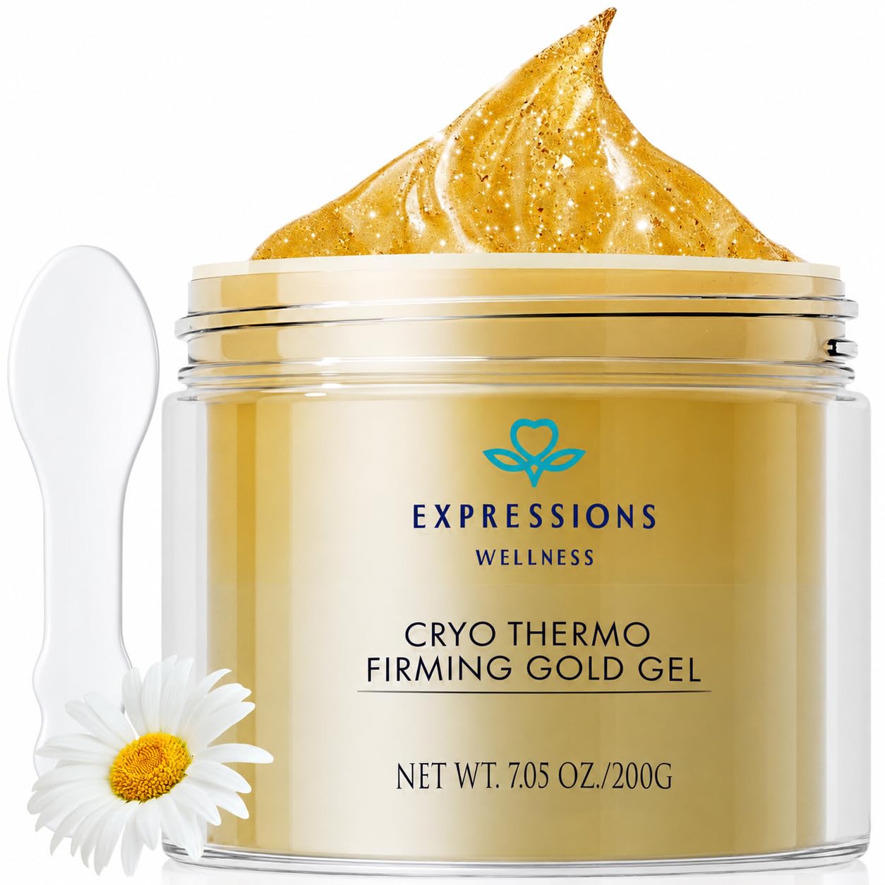 Detalle de EXPRESSIONS WELLNESS Cryo Thermo Firming Gold Gel with Cryogold, 7.05 oz