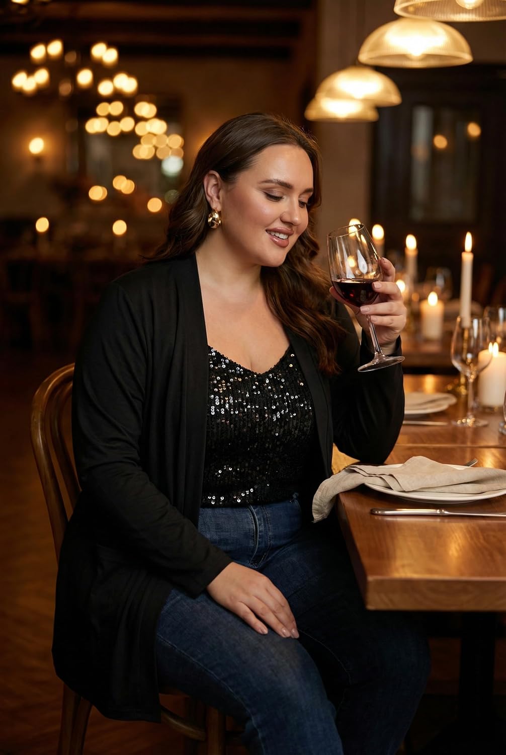 Detalle 1 de OLRIK Plus-Size Cardigan 1X–5X