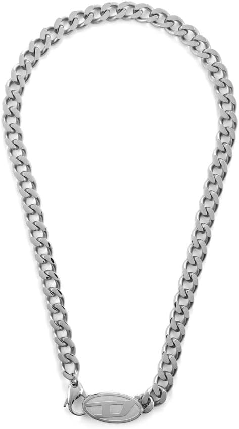 Thumbnail 3 de Diesel Collier pour homme en acier inoxydable avec fermoir mousqueton