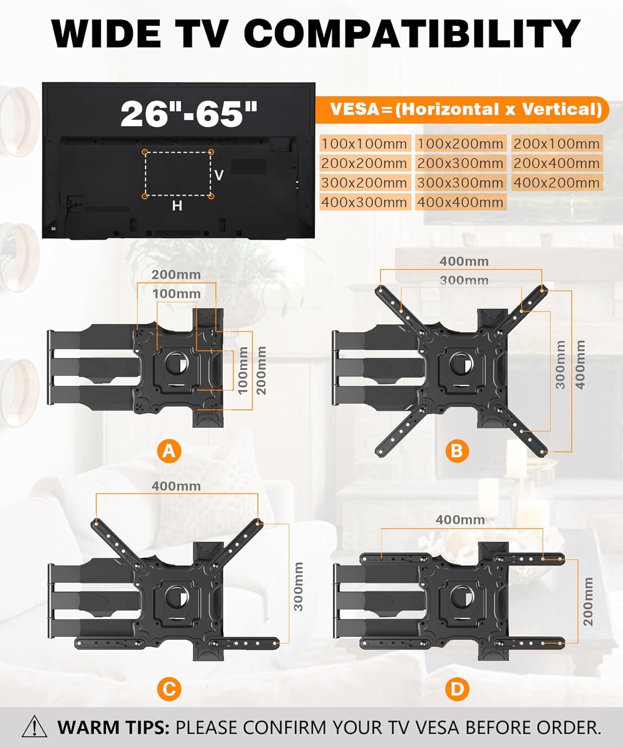 Thumbnail 5 de Soporte Pared TV 32–65 pulgadas Brazo 720 mm Inclinable Giratorio
