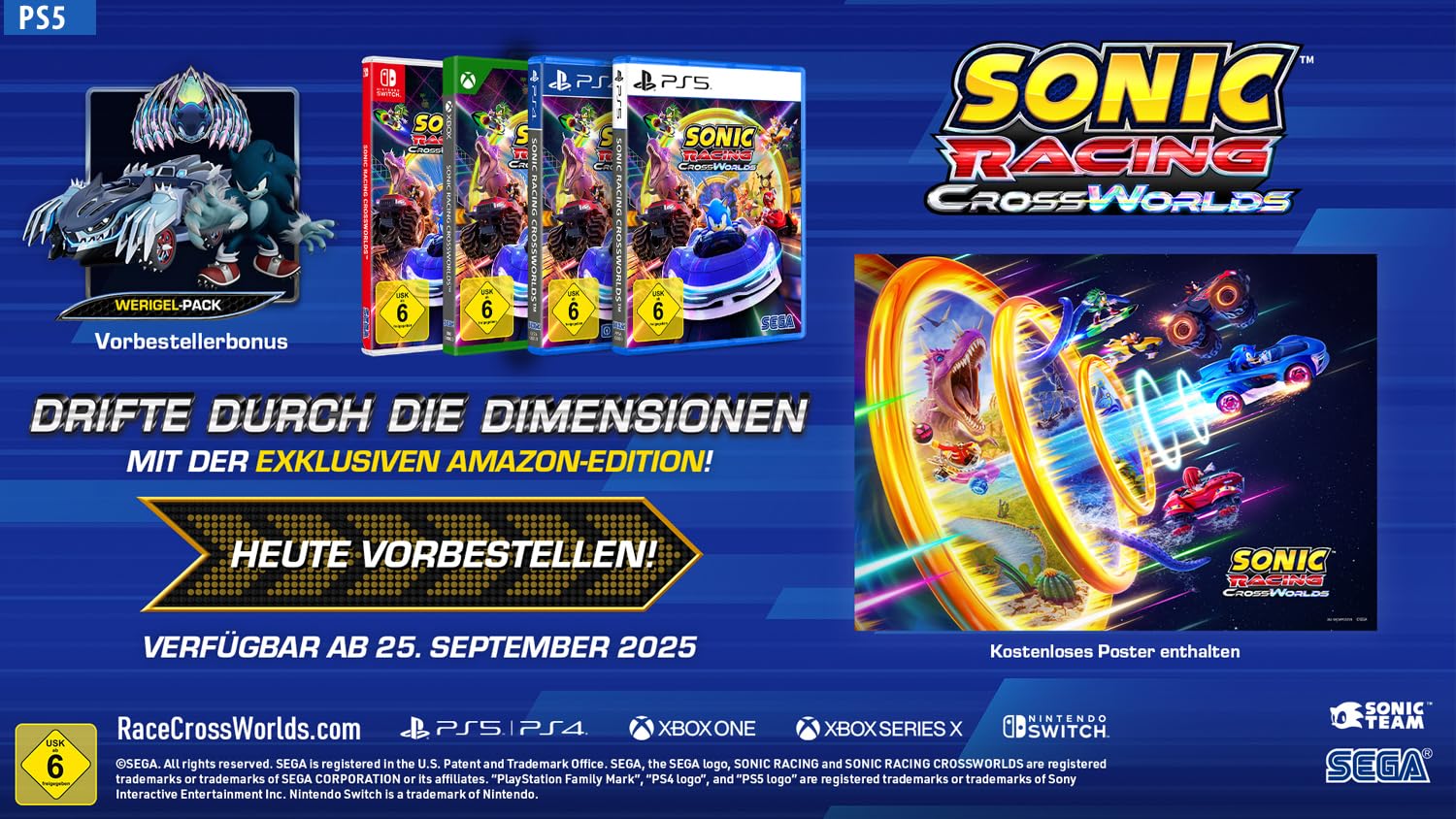 Sonic Racing: CrossWorlds PS5 24 Strecken