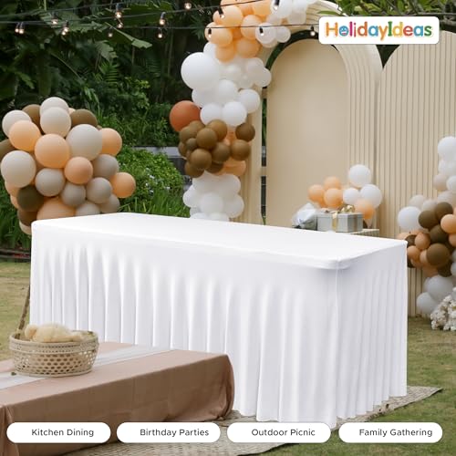Thumbnail 6 de HolidayIdeas 30x96 Inch Spandex Tablecloths 4 Pack 🎉
