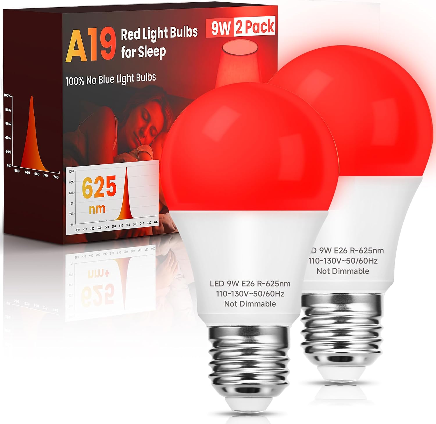 Detalle de Eastiya Red Light Bulb A19