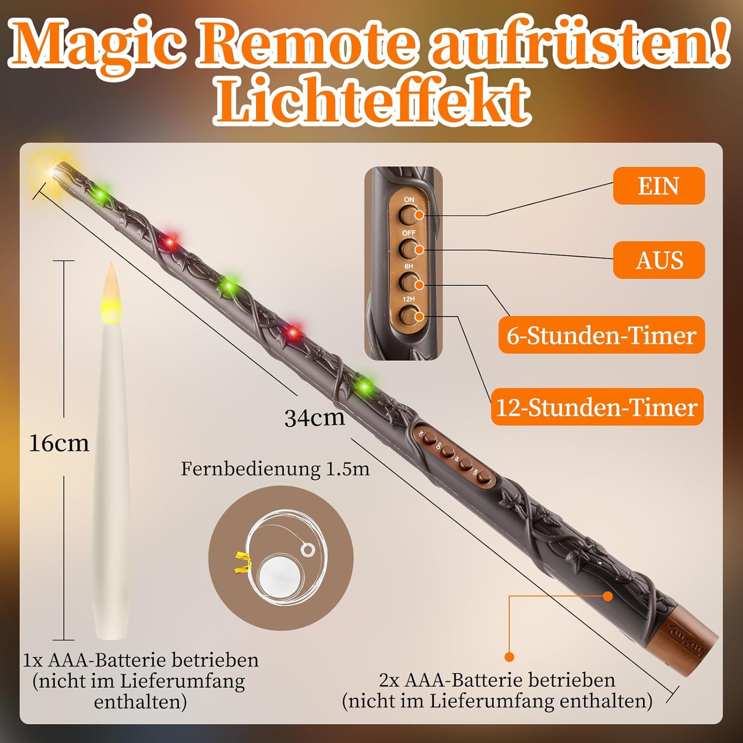 Thumbnail 3 de Besight 10 Stück LED Schwebende Kerzen