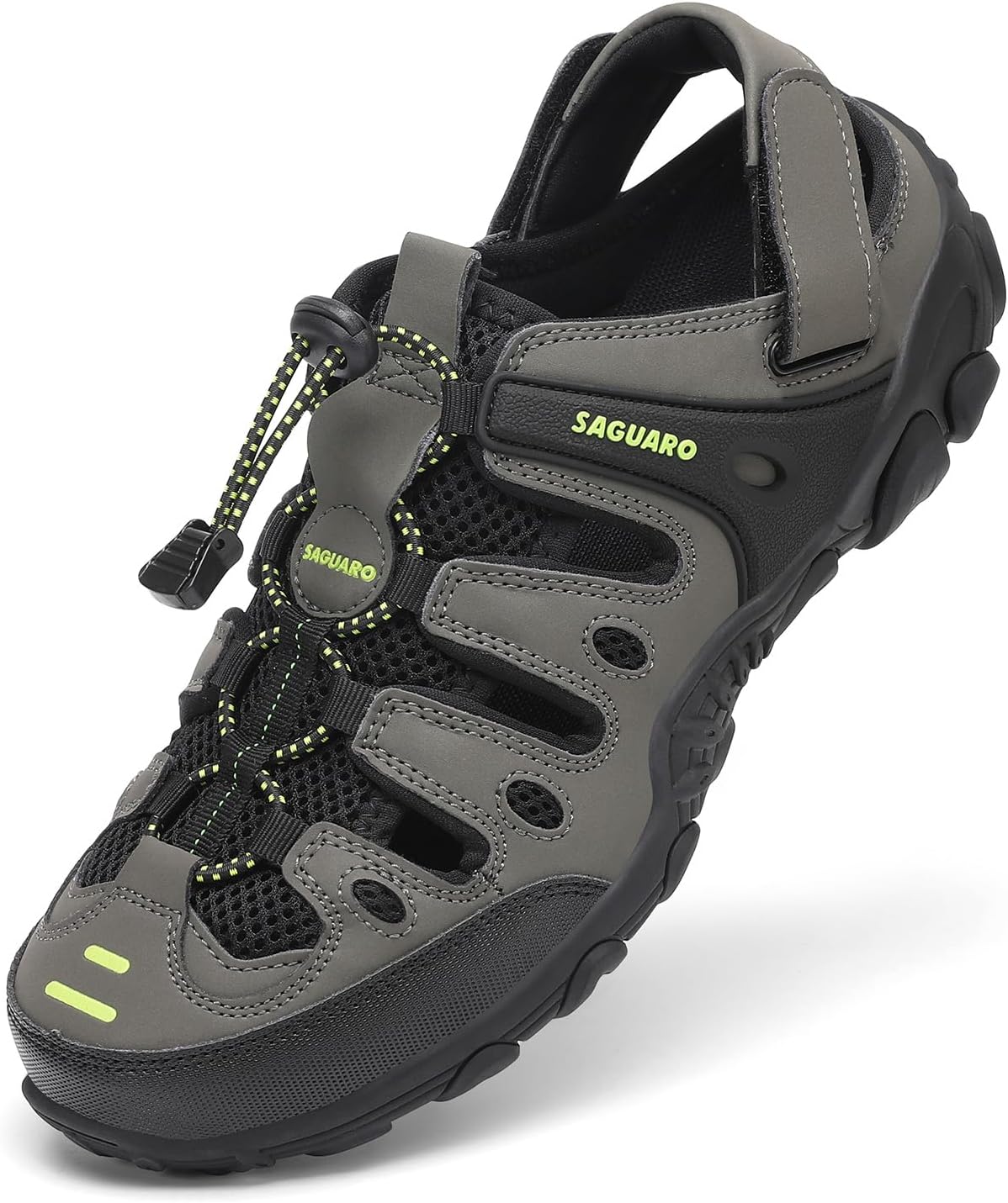 Detalle de SAGUARO Herren/Damen Sandalen – Bequeme, atmungsaktive Outdoorsandalen mit geschlossener Zehenkappe