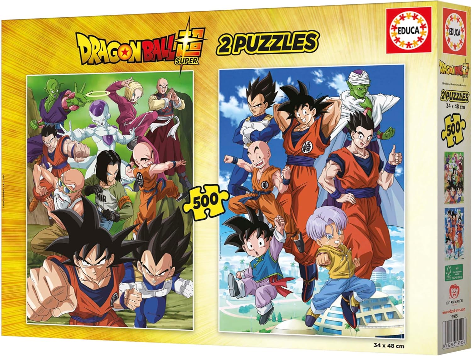 Thumbnail 2 de Educa Dragon Ball – Pack de 2 puzzles adultes (500 pièces chacun, dès 11 ans)