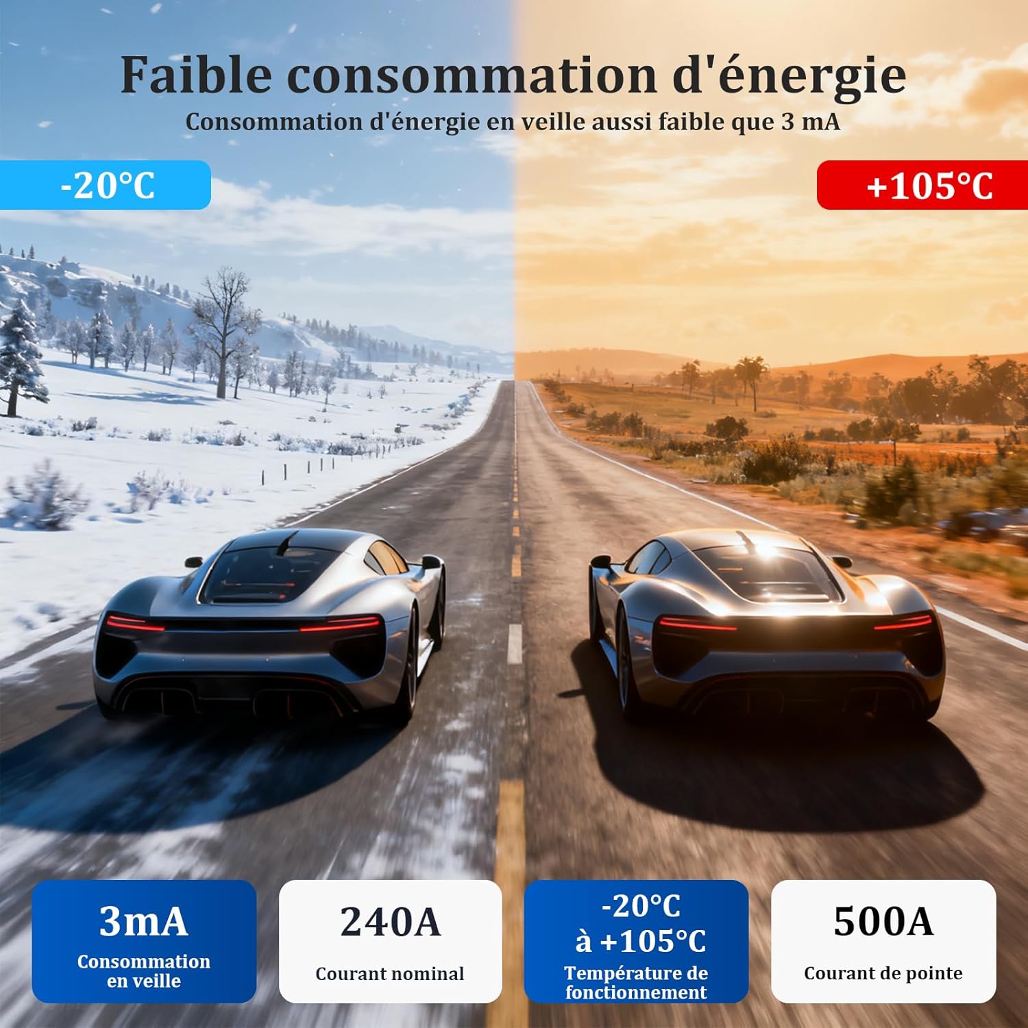 Detalle de Kedifoai Coupe Circuit Batterie 12 V télécommandé sans fil avec affichage LED