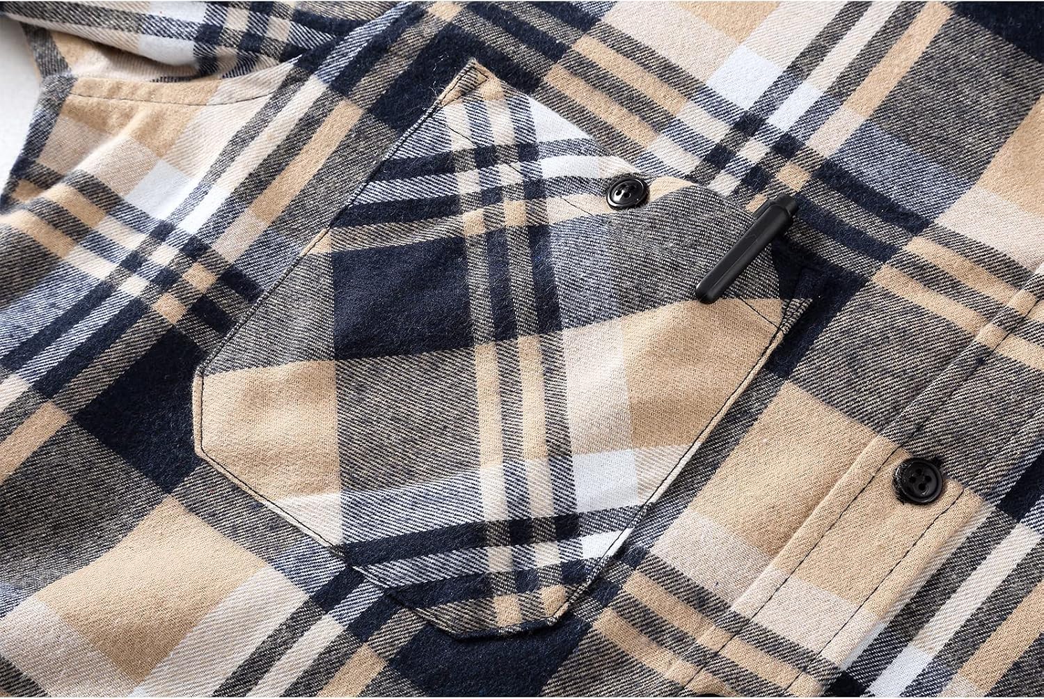 Thumbnail 5 de ZITY Flannel Hoodie Shirt