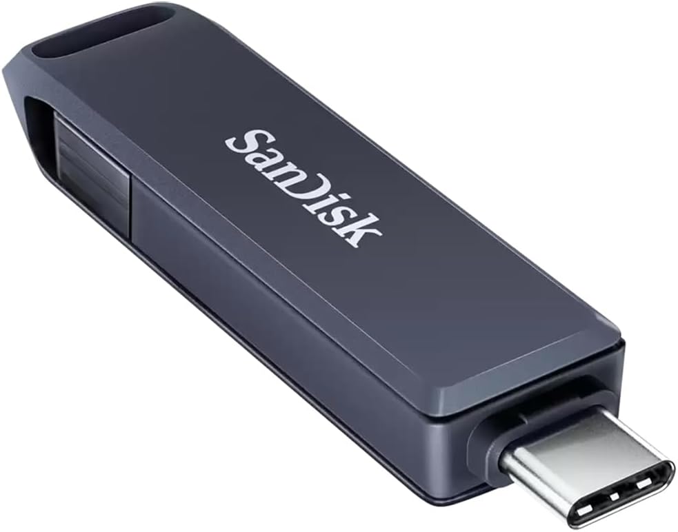 Thumbnail 3 de SanDisk Phone Drive 64 Go (Lightning & USB-C) bleu ciel métallique : clé USB 2-en-1 pour iPhone/iPad, Mac et PC