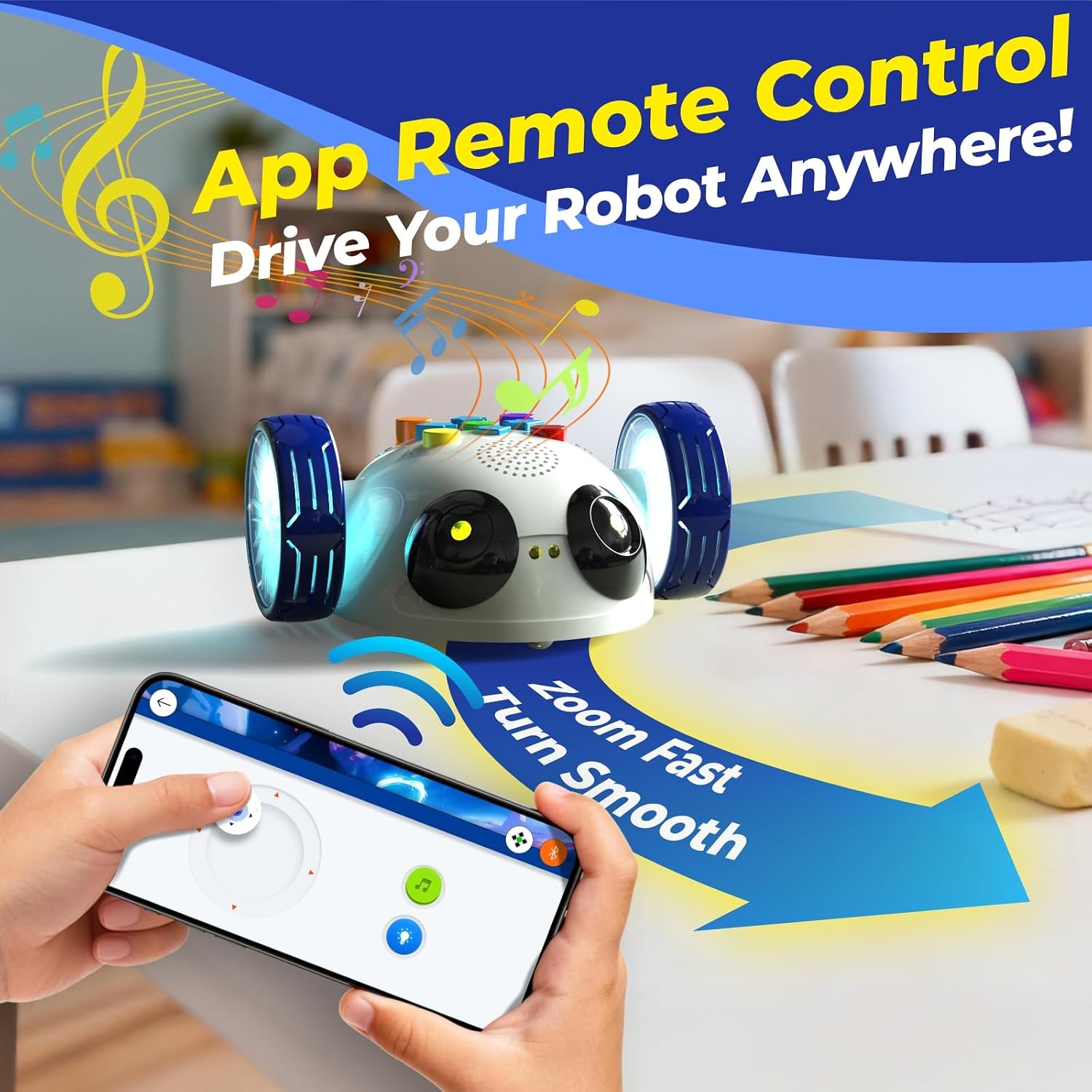 Thumbnail 4 de Apitor Robot Wheels programmierbarer Roboter für Kinder 5+