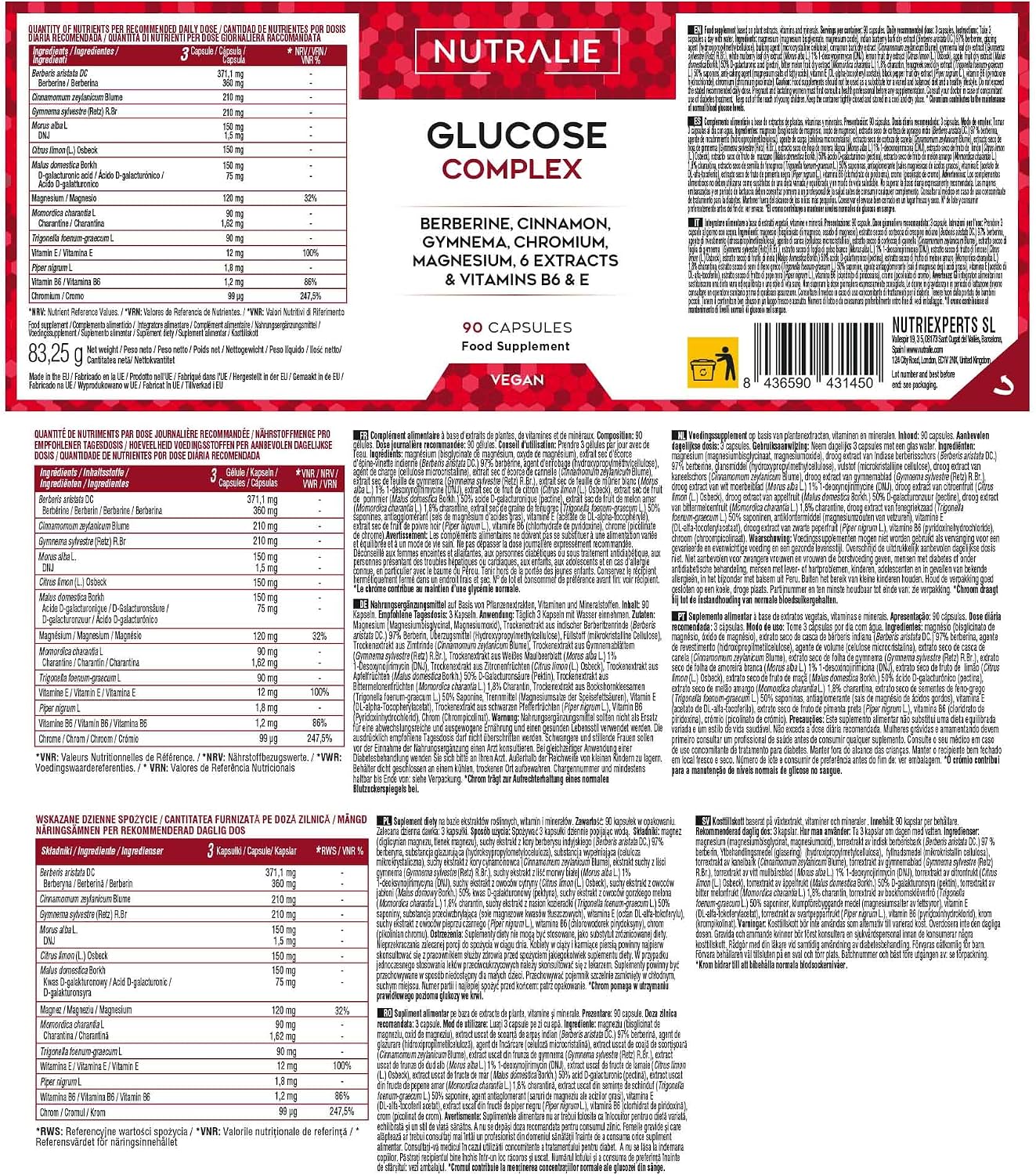 Thumbnail 5 de Glucosa Complex 2000mg Nutralie 90 cápsulas
