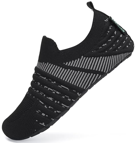 Detalle de SAGUARO Hausschuhe Kinder Jungen Hüttenschuhe & Badeschuhe - Schwarz, Gr. 32/33 (EU) – rutschfest & atmungsaktiv
