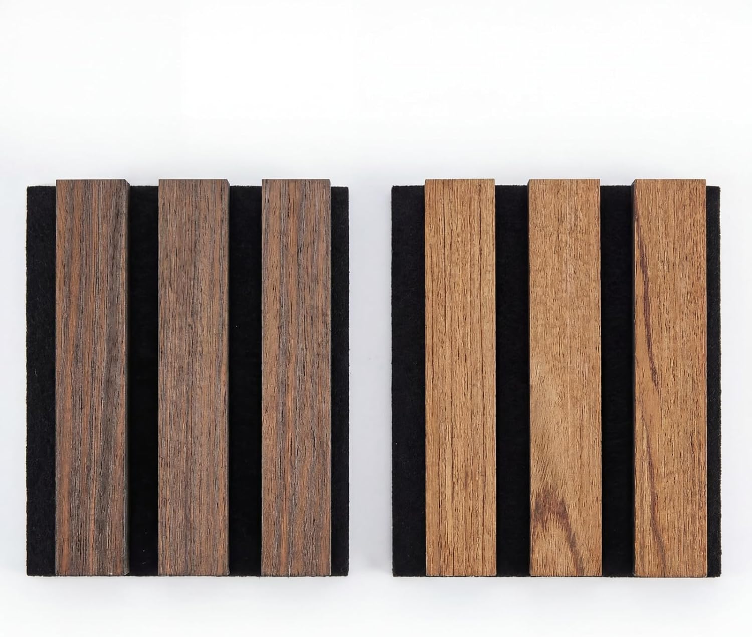 Detalle de LarWorks Farbmusterpack für Akustikpaneele – 6 Muster (15 x 12 cm) in 2 Holzoptiken