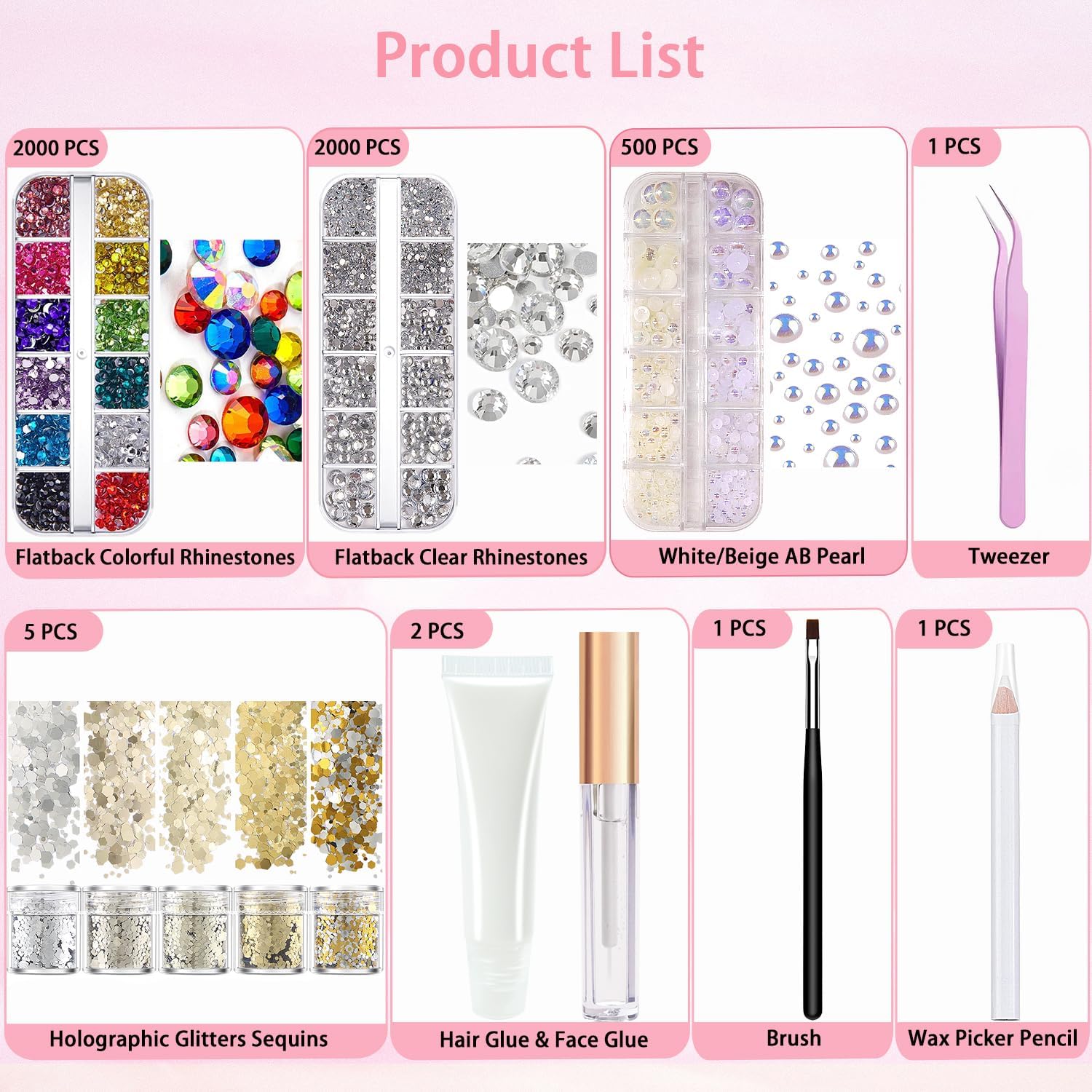 Thumbnail 2 de Face and Hair Gem Kit with Makeup Glue