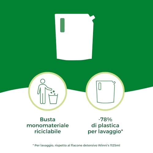 Detalle de Winni's Detersivo Lavatrice Aleppo e Verbena, 132 Lavaggi, 1485 ml x 4