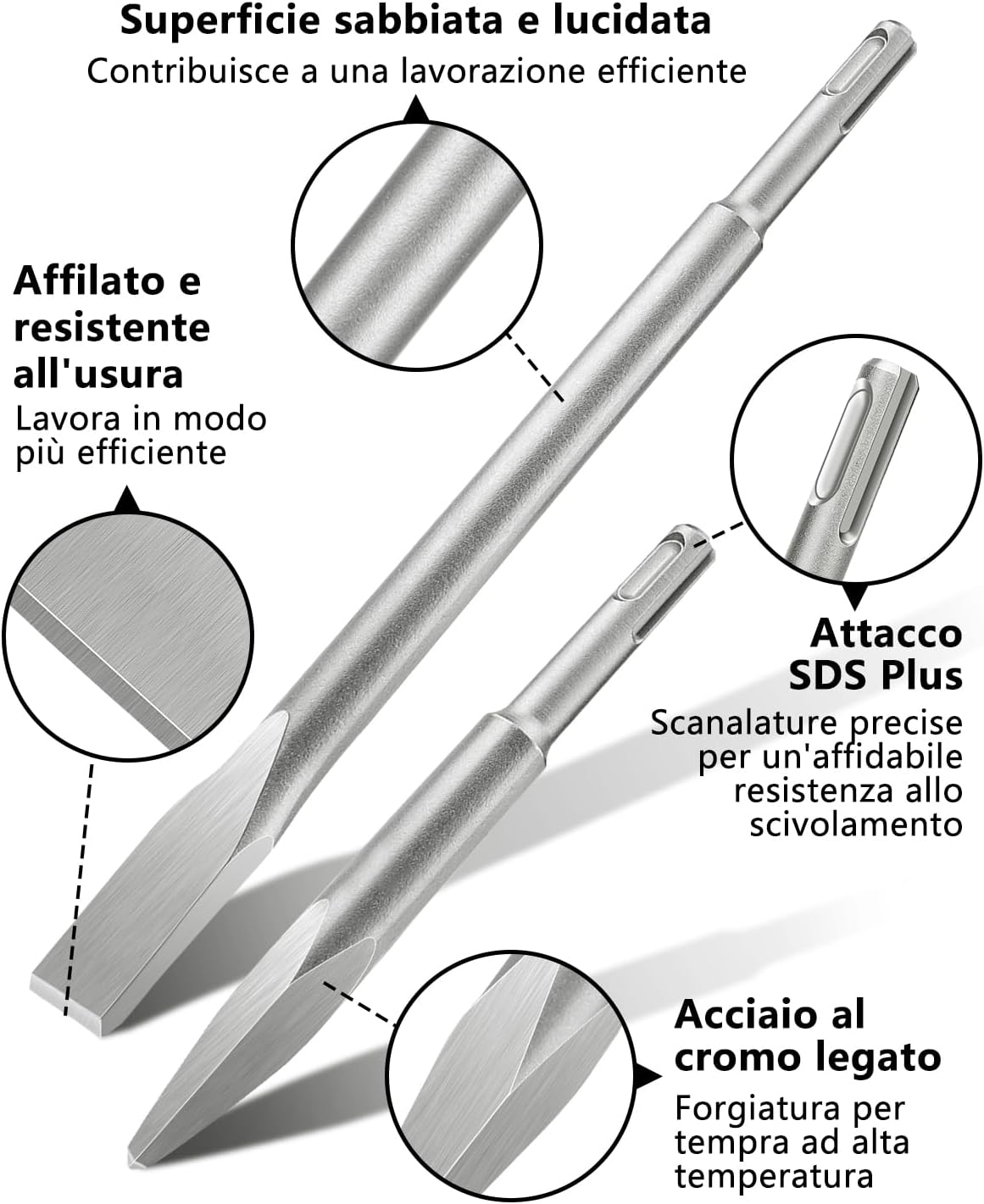 Thumbnail 2 de Lytool Set 6 Scalpelli SDS-Plus 🛠