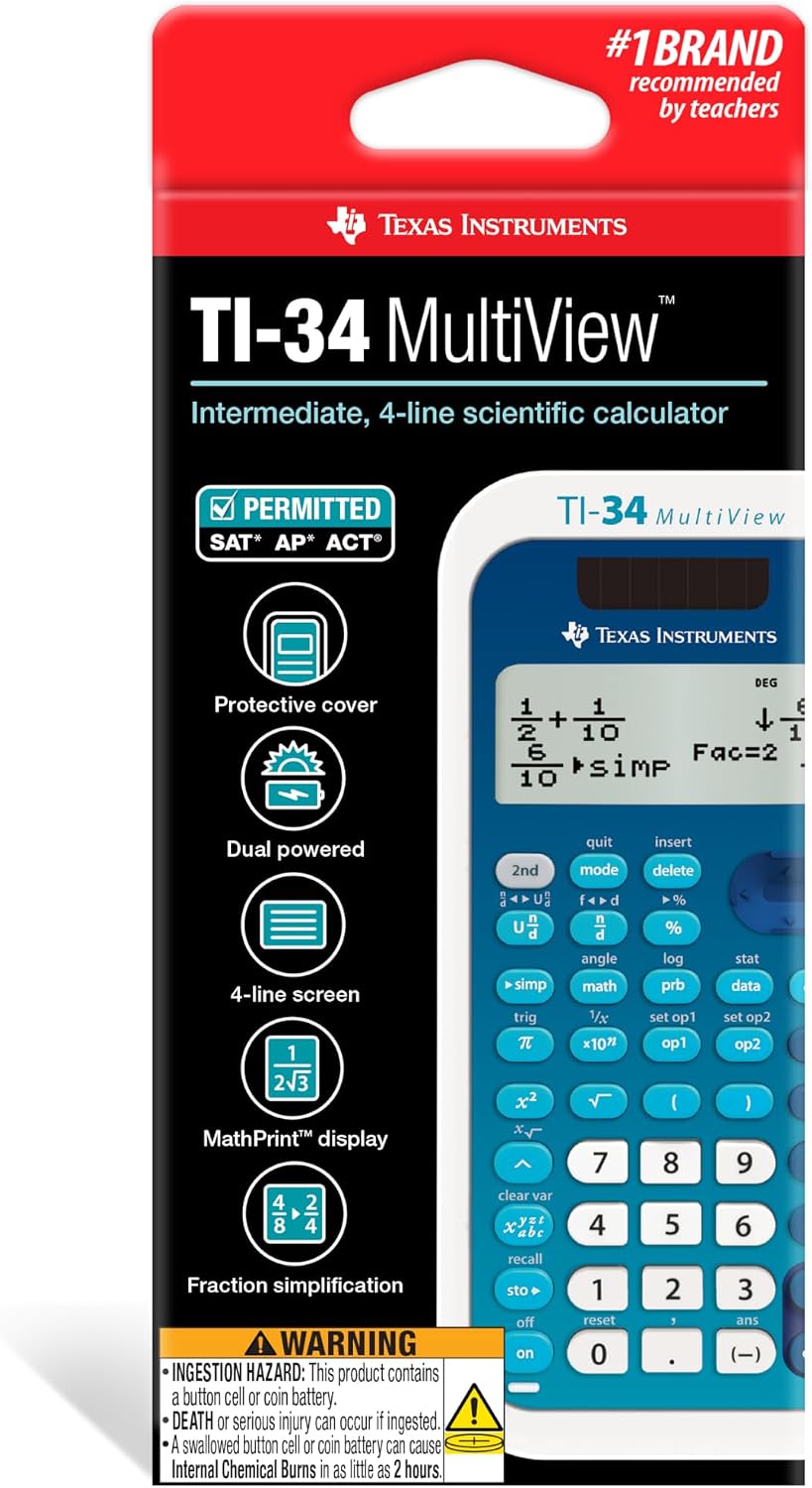 Detalle de Texas Instruments TI-34 MultiView Scientific Calculator