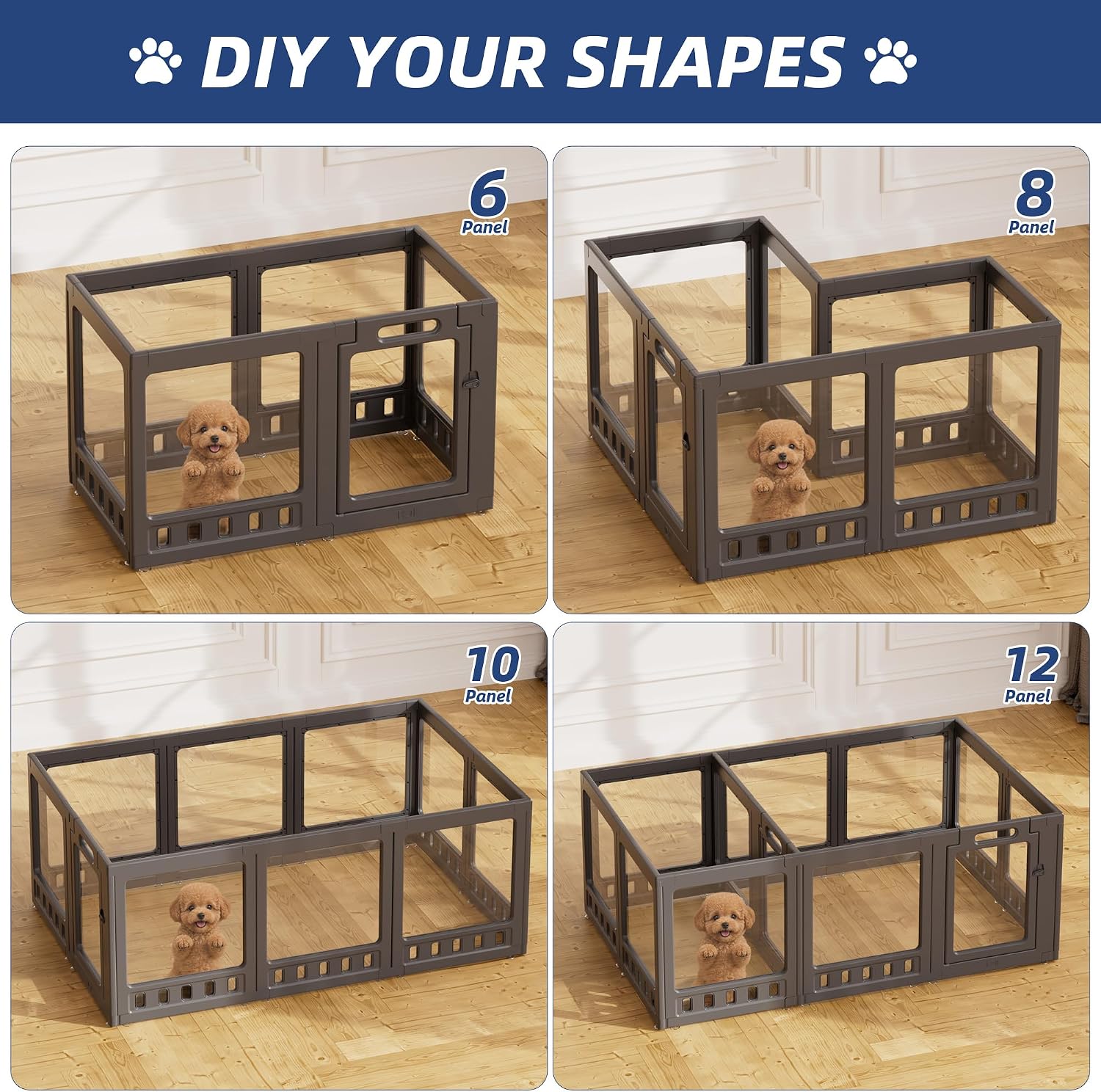 Thumbnail 6 de ClimbHope Acrylic Dog Playpen 24-Inch