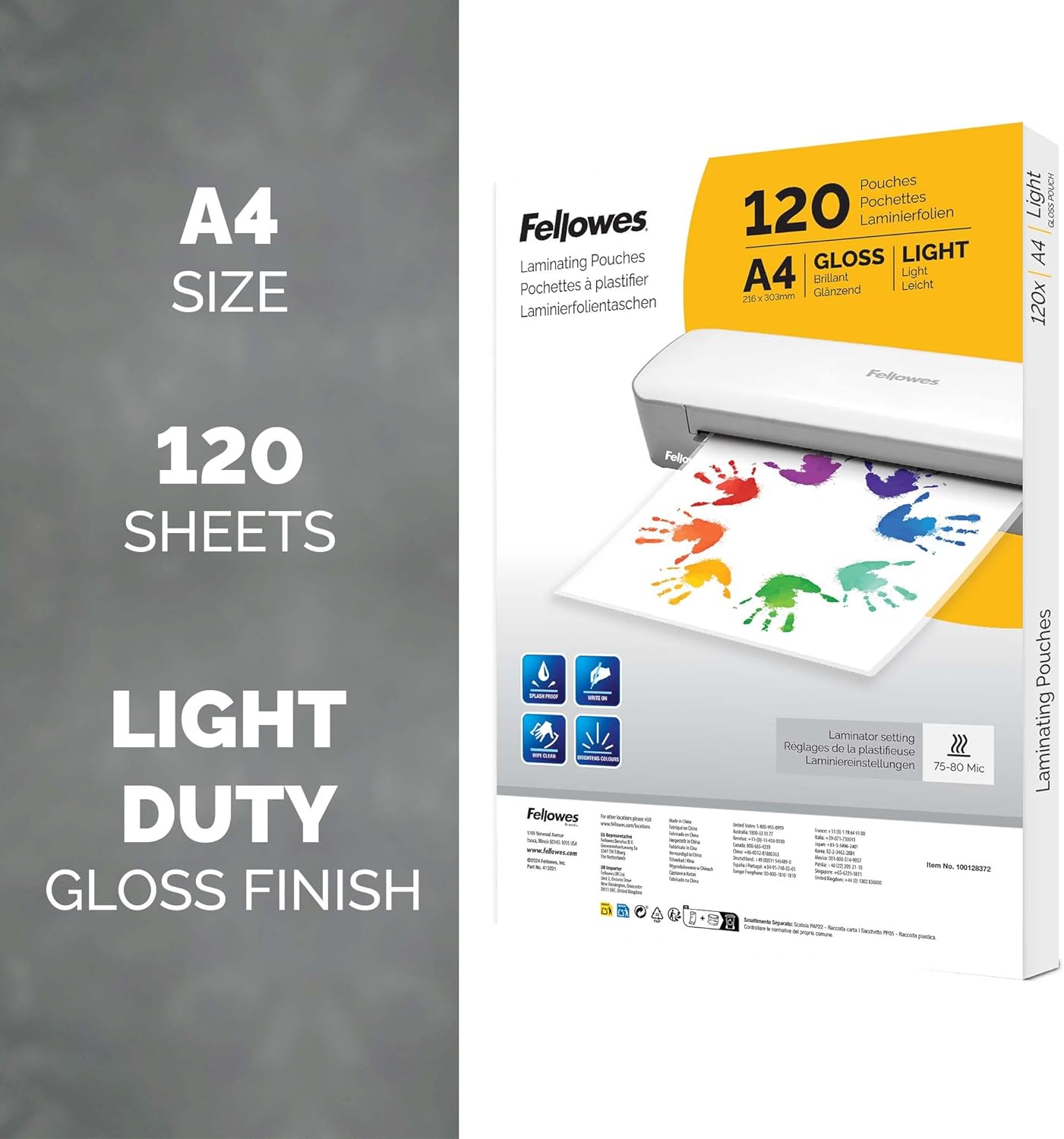 Detalle 2 de Fellowes 120pk A4 laminating pouches