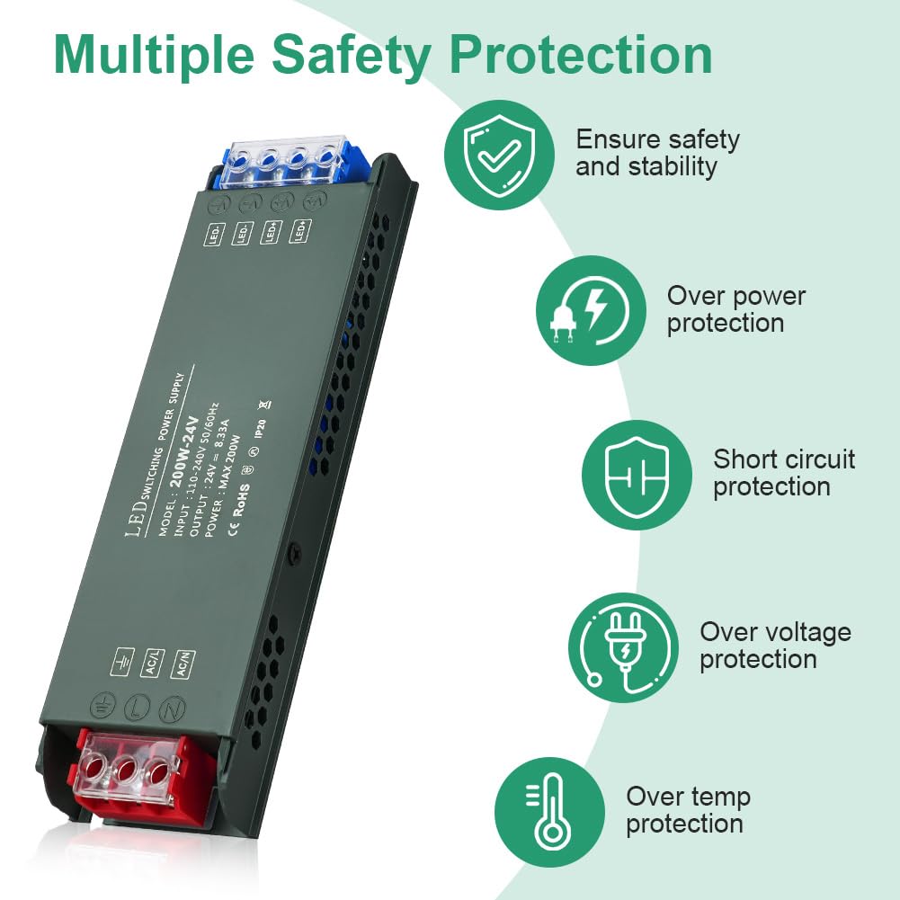 Thumbnail 4 de URAQT Trasformatore 24V 200W per LED