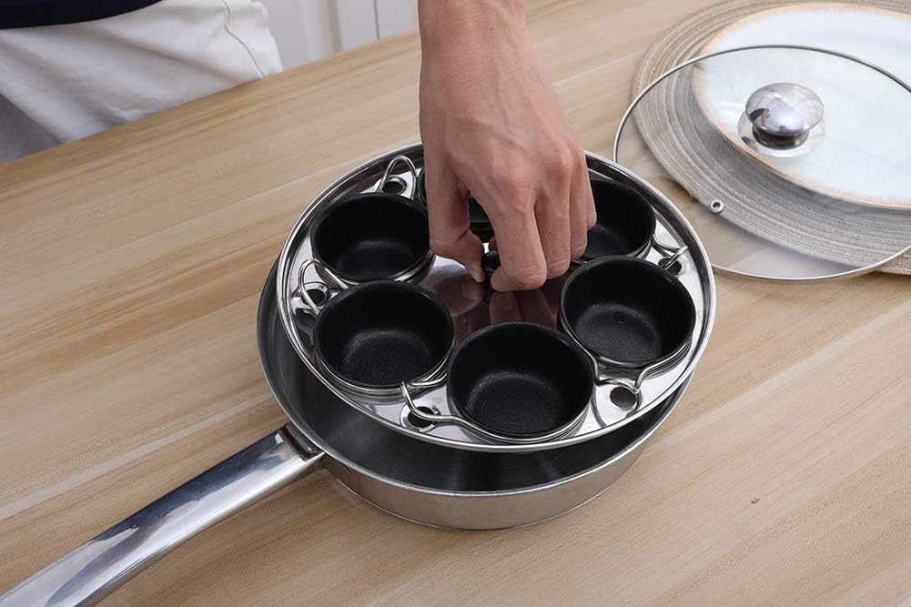 Thumbnail 5 de RUNZI Stainless Steel Egg Poacher Pan with 6 Nonstick PFOA-Free Cups