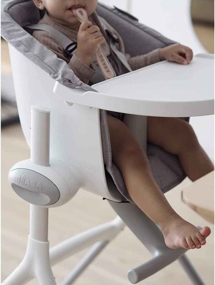 Detalle 2 de Béaba cuscino per seggiolone ergonomico grigio, compatibile con seggiolone