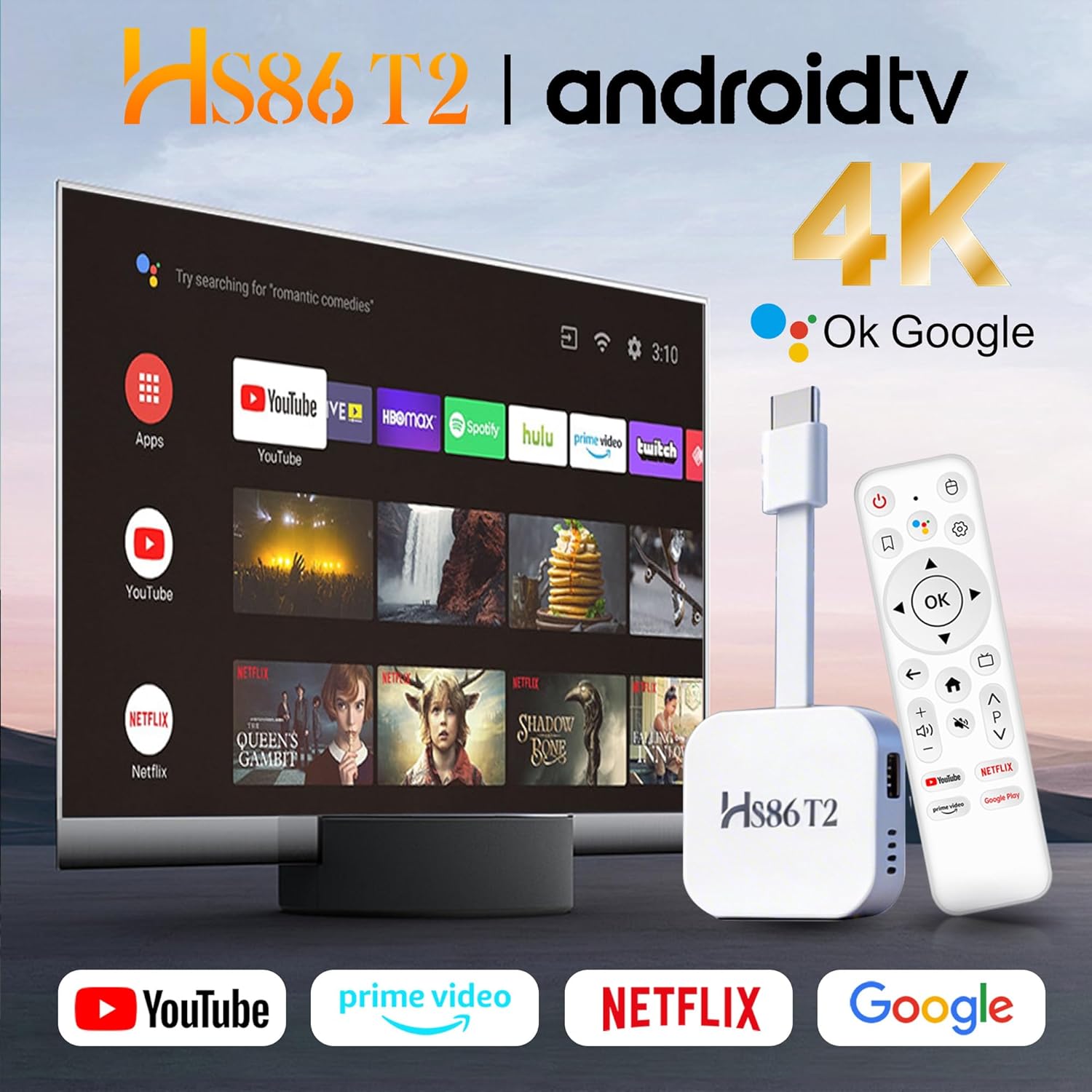 Thumbnail 1 de Android 14.0 TV Stick (RK3518) with 2GB RAM / 16GB ROM, 4K Ultra HD, Wi‑Fi 2.4G/5G, Bluetooth 5.4