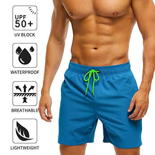 Detalle de Aisprts Bañador Hombre con Bolsillos y Cremallera – Shorts de Playa de Secado Rápido