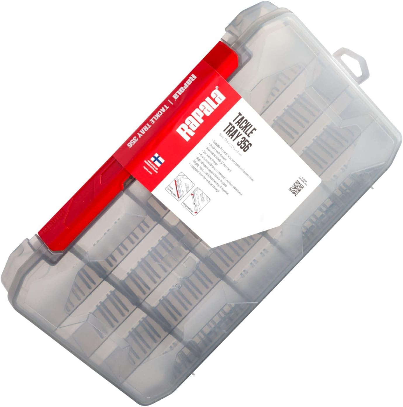 Detalle de Rapala Tackle Tray 365 – pudełko wędkarskie z przegrodami, 35,6 × 22,7 × 4,8 cm