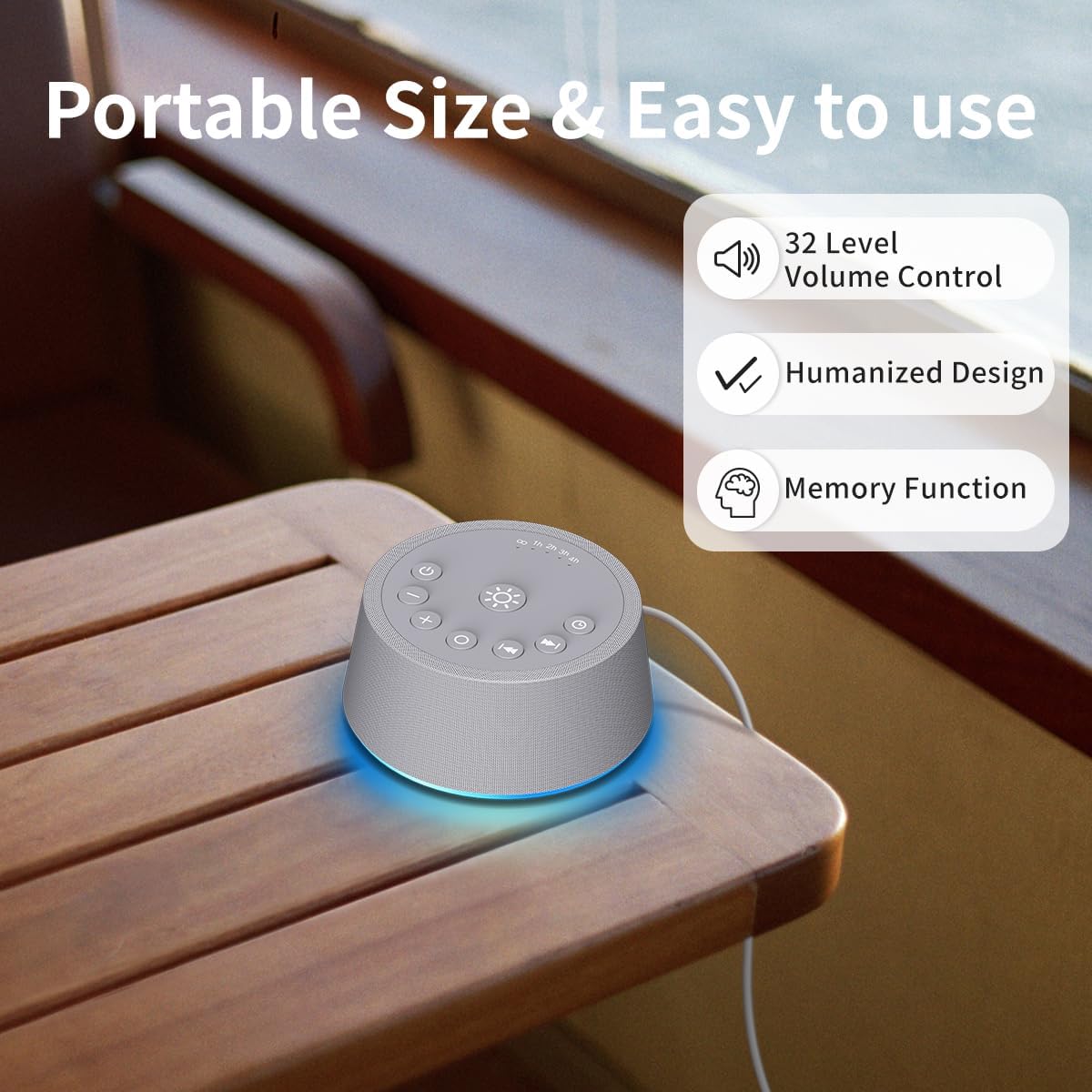 Detalle de SoundLegend White Noise Sound Machine with 30 Sounds