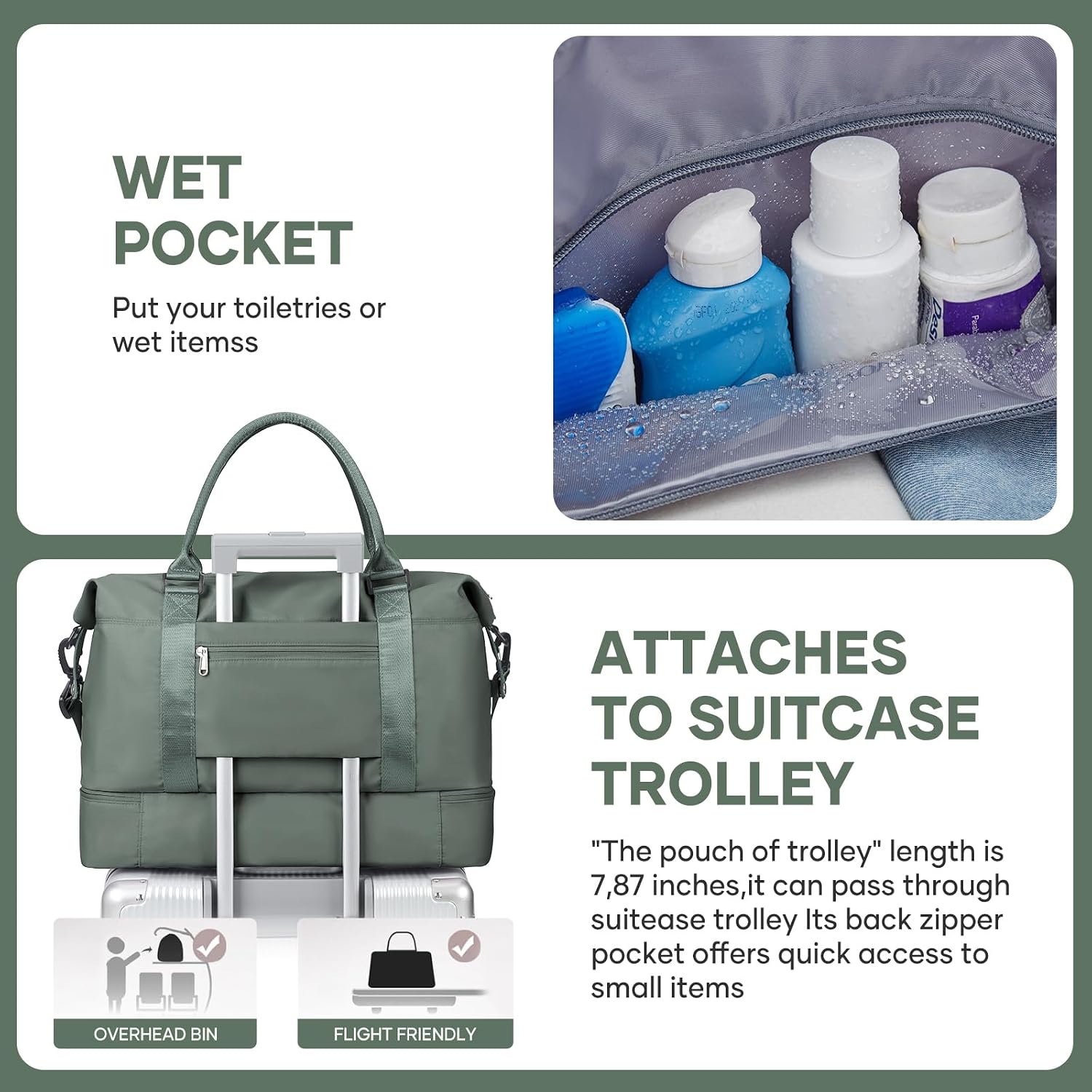 Detalle de Underseat cabin bag 45x36x20cm, 32L