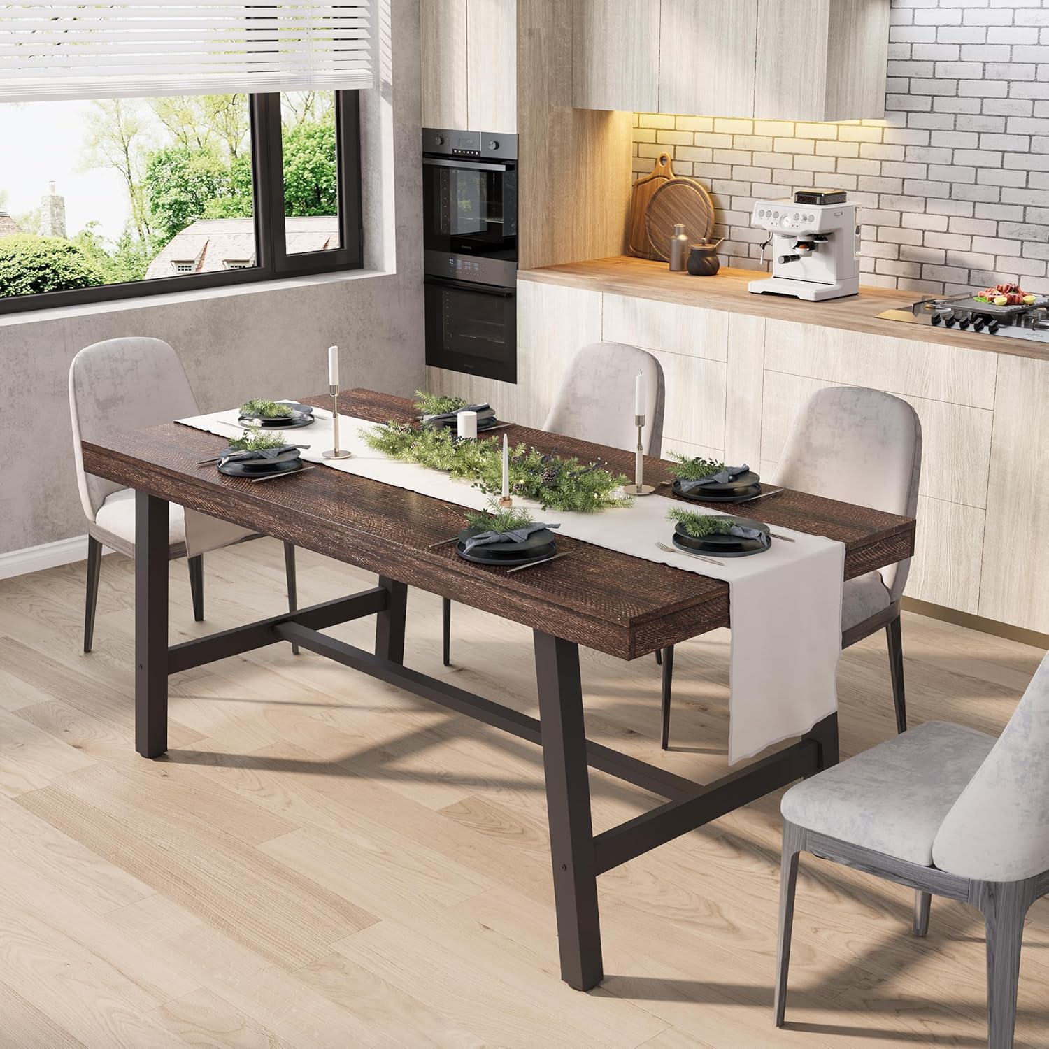 Detalle de GarveeHome Dining Table, 63-Inch