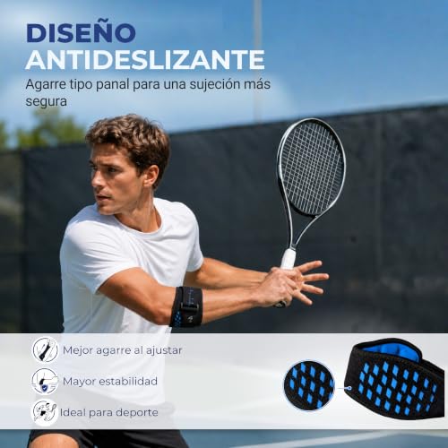 Detalle 2 de Matmar Codera Epicondilitis: Cincha ajustable con gel 3D para codo (Azul) - Anti-deslizante