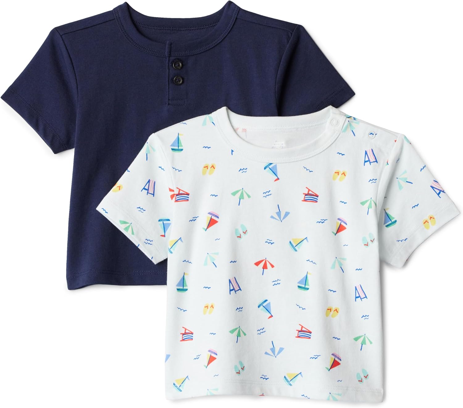 Detalle de Amazon Essentials x Sofia Grainge T-shirt Girocollo a Maniche Corte in Cotone — Pacco da 2 (0–24)