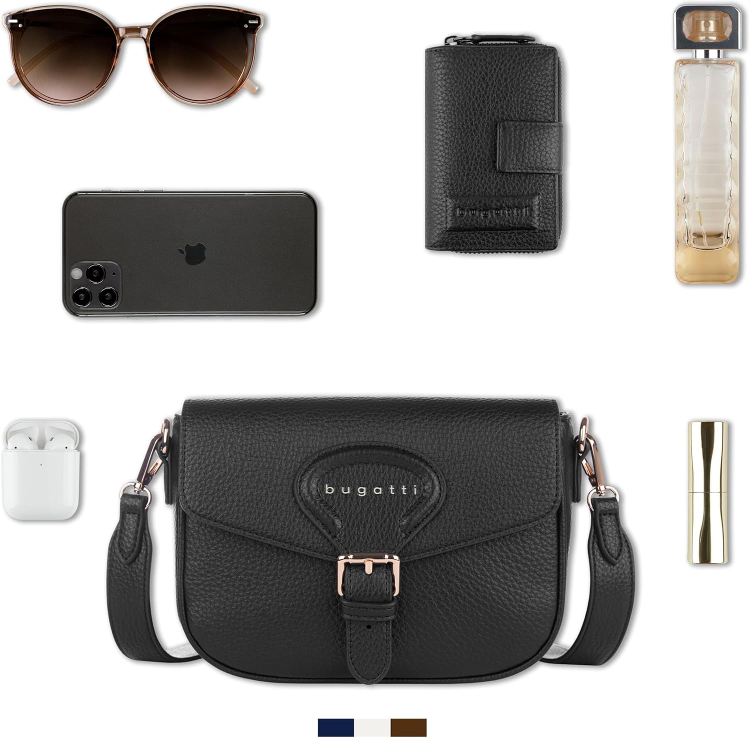 Thumbnail 5 de Bugatti Elina borsa a tracolla da donna in ecopelle (taglia S o M) con tracolla removibile