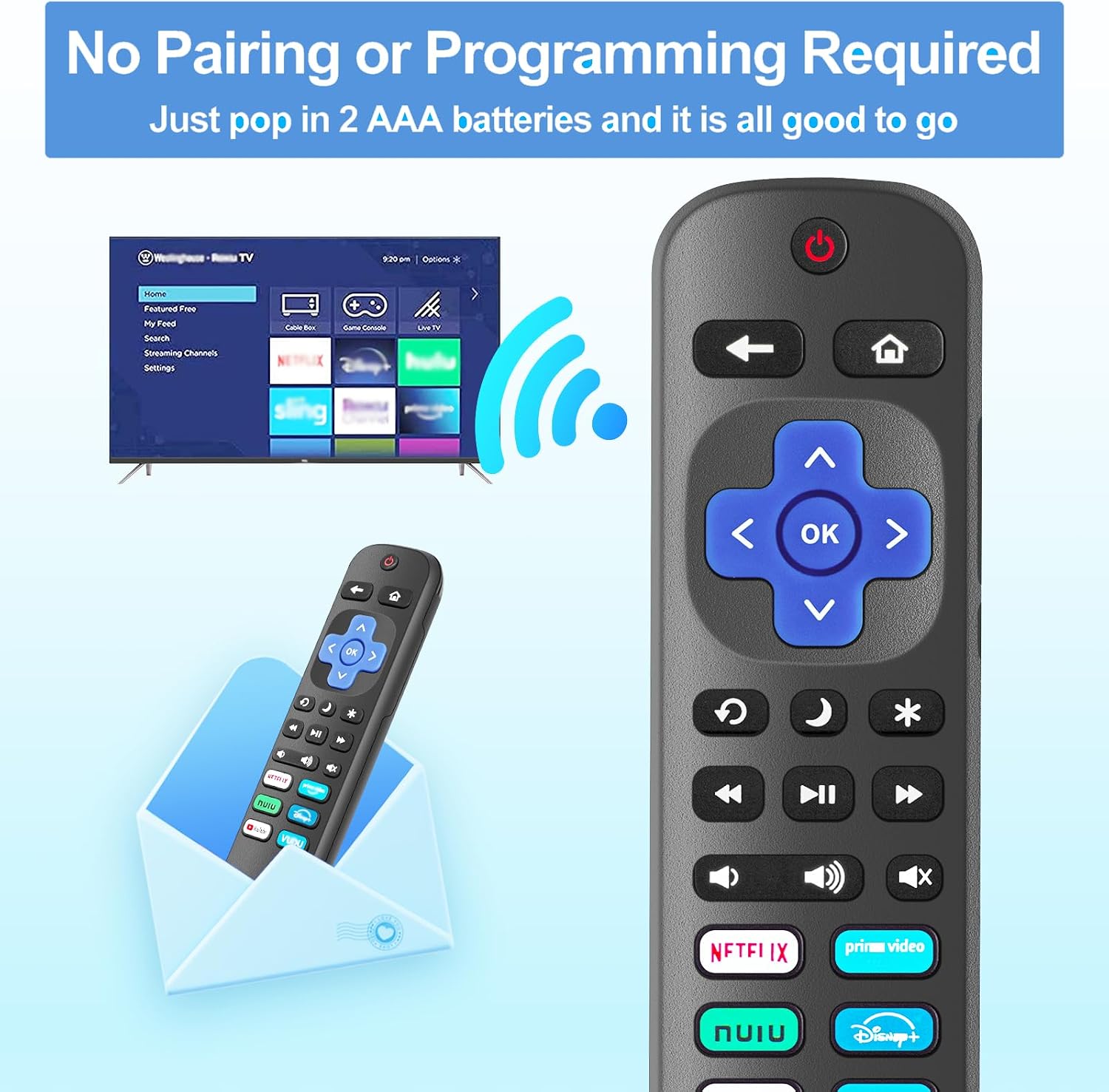 Thumbnail 6 de Gotellx Roku TV remote controls 4-pack