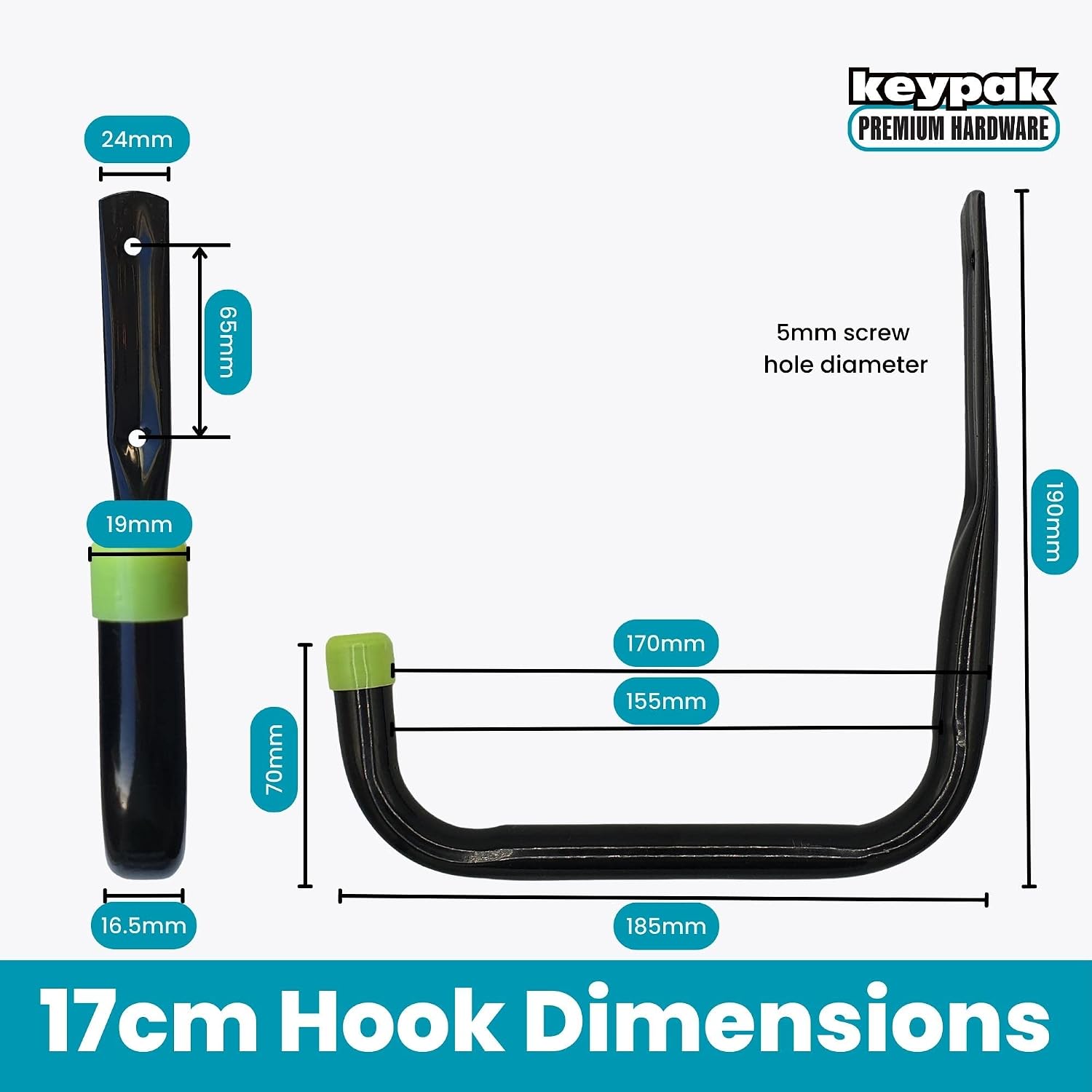 Detalle de Keypak Universal Heavy Duty Garage Storage Hooks Set (6 Pack)
