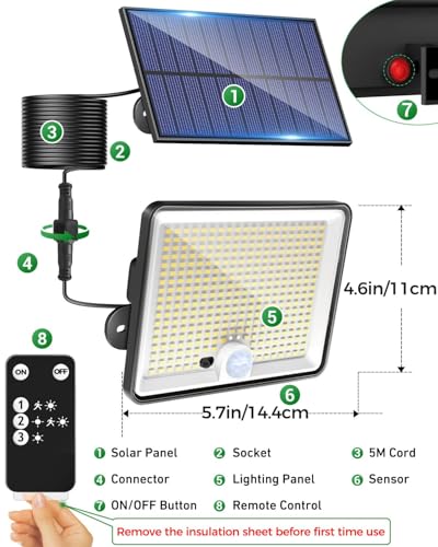 Thumbnail 6 de LOTMOS 2 Paquete 342LED Luz Solar Exterior Jardin con Mando a Distancia