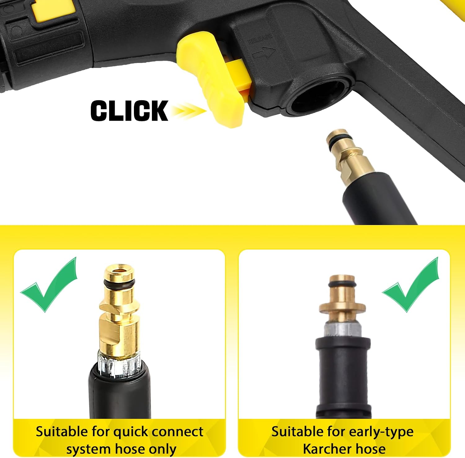 Thumbnail 2 de Hierbla Replacement Pressure Washer Gun with Extension Wand for Karcher K-Series (K2–K7)
