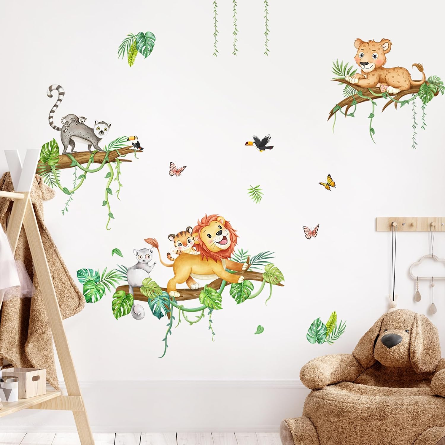 Detalle de Sticker murali animali 100 x 105 cm
