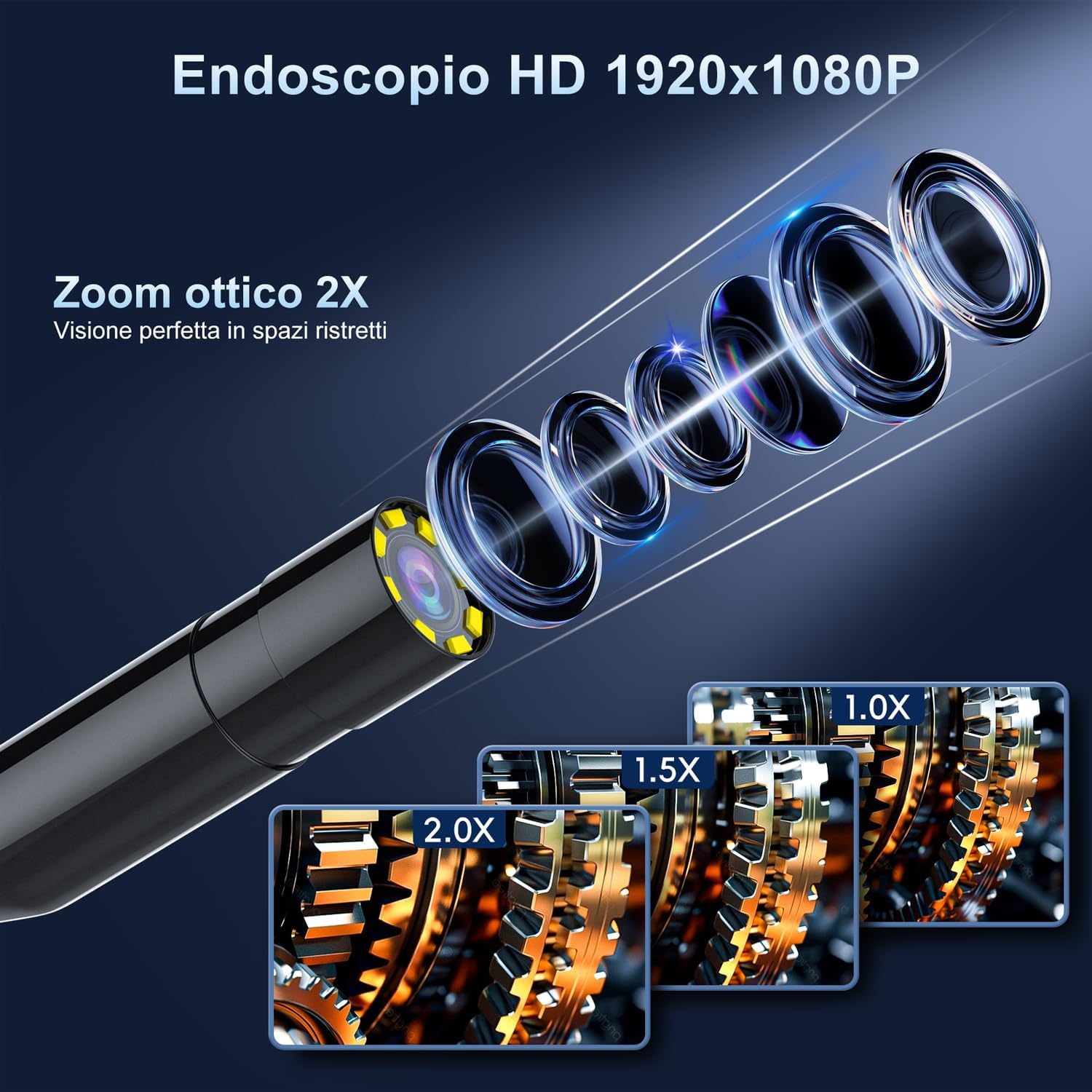 Thumbnail 2 de SKYBASIC Endoscopio Industriale con Schermo 4,3'' HD 1080P e Cavo 10 m – Ispezione Imperscrutabile